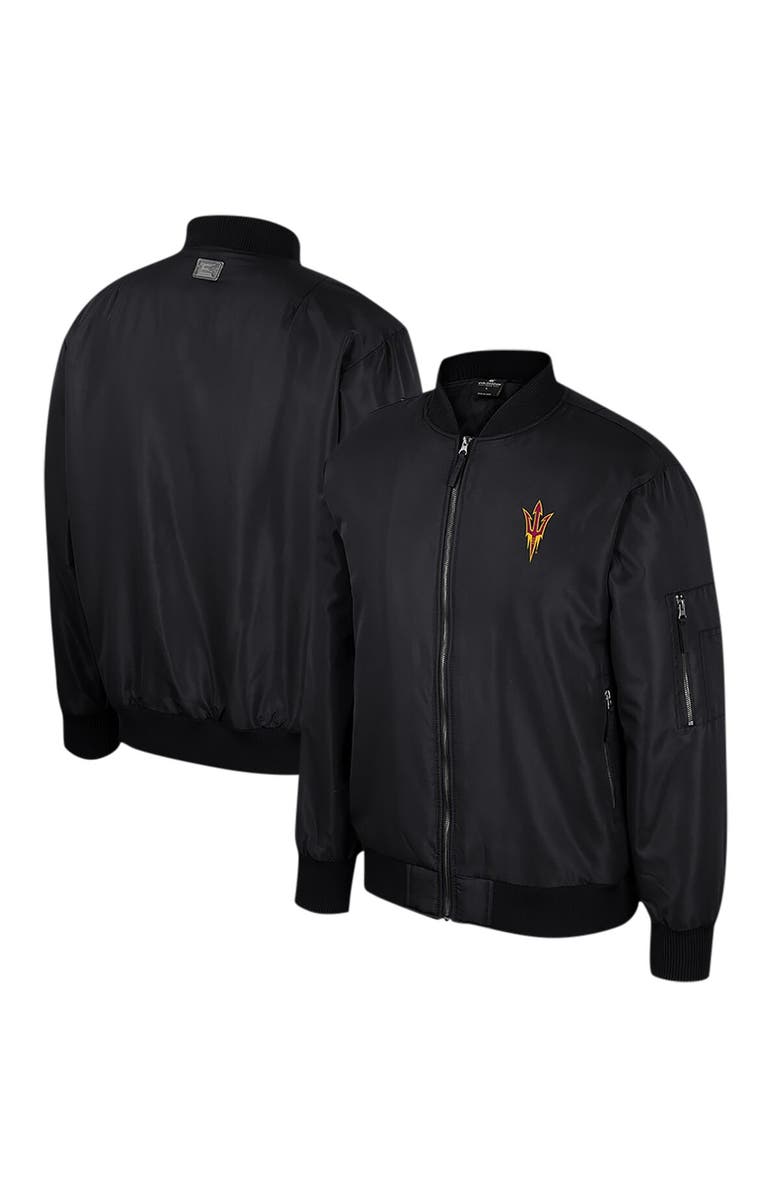 COLOSSEUM Men's Colosseum Black Arizona State Sun Devils Full-Zip Bomber Jacket, Main, color,