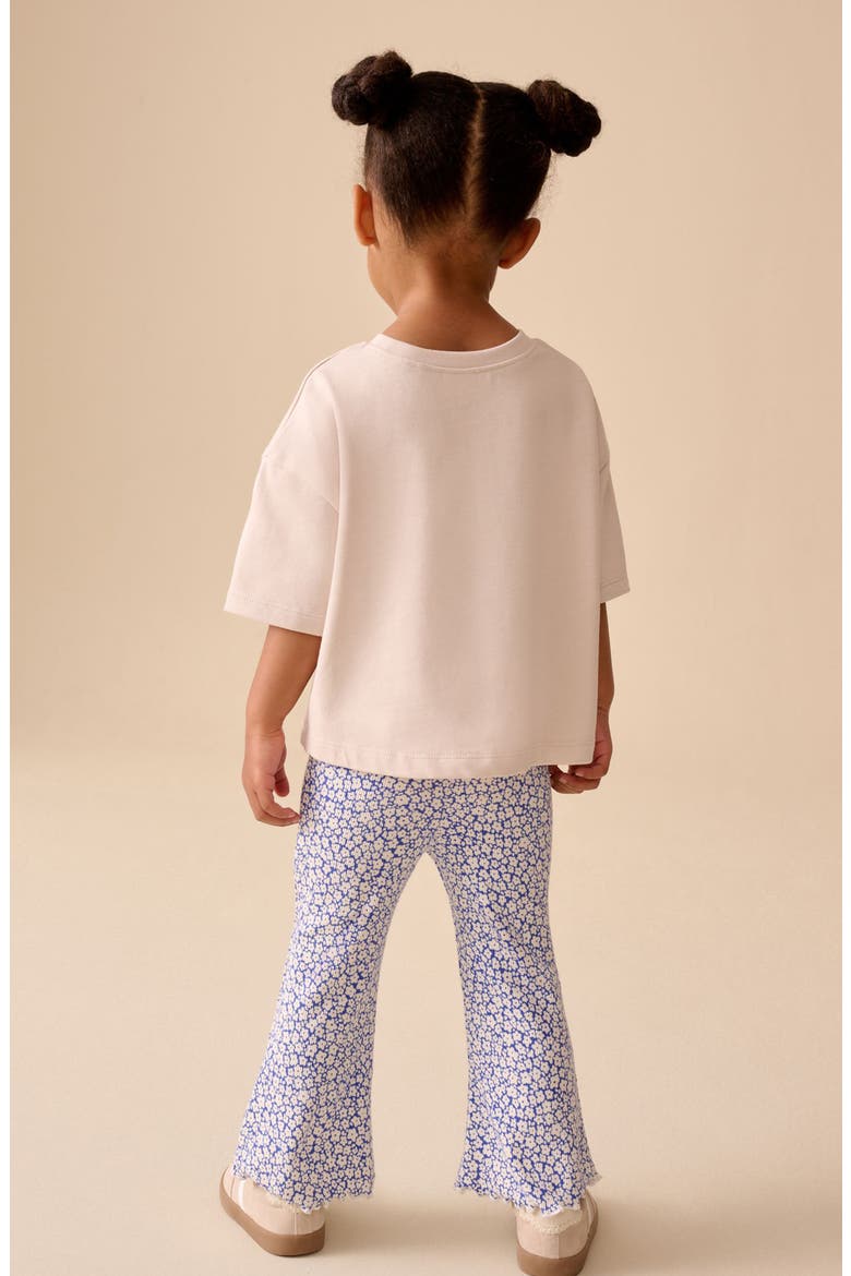 Kids' Graphic T-Shirt & Flare Leggings Set, Alternate, color, NEUTRAL