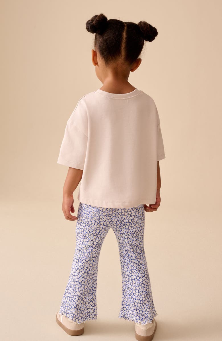 NEXT Kids' Graphic T-Shirt & Flare Leggings Set, Alternate, color, Neutral