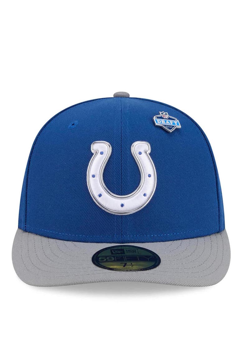 Men's New Era  Royal/Gray Indianapolis Colts 2026 NFL Draft Pre-Curved 59FIFTY Fitted Hat, Alternate, color, Royal