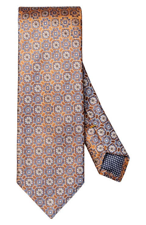 Floral Medallion Silk Jacquard Tie