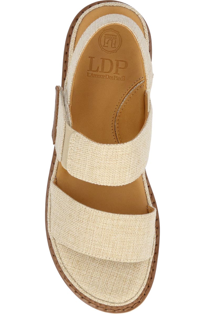 L'Amour des Pieds Delphina Ankle Strap Sandal, Alternate, color, Natural