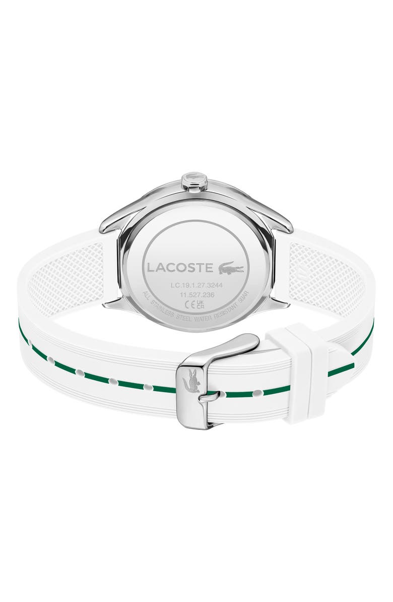 Lacoste Billie Silicone Strap Watch, 36mm, Alternate, color, White