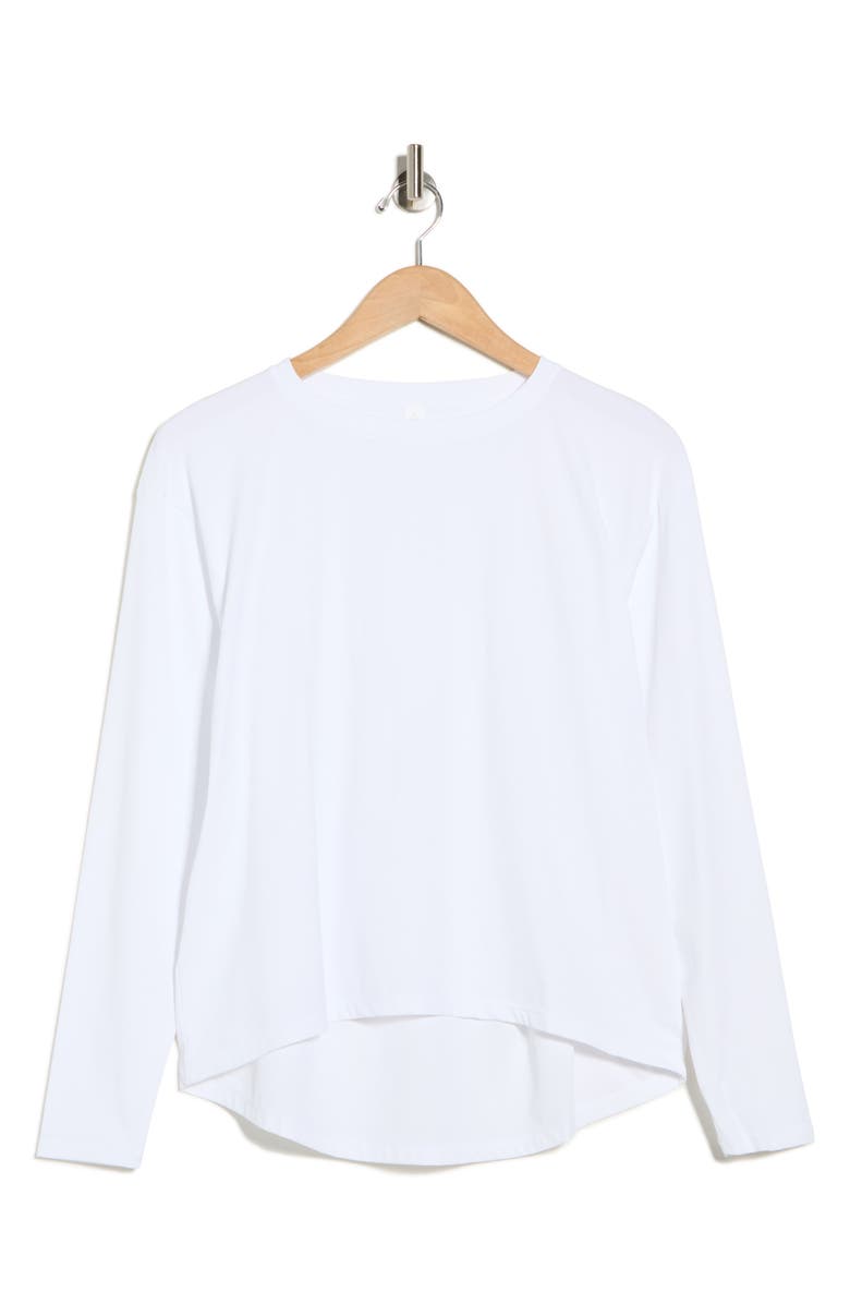 Z by Zella Open Match Long Sleeve T-Shirt, Main, color, White