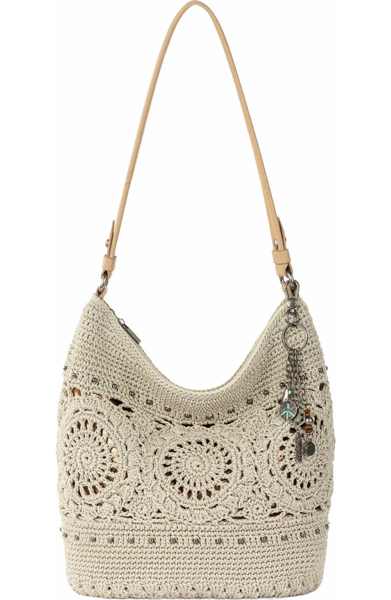 The Sak Sequoia Hobo Hand Crochet Bag, Main, color, Natural Medallion