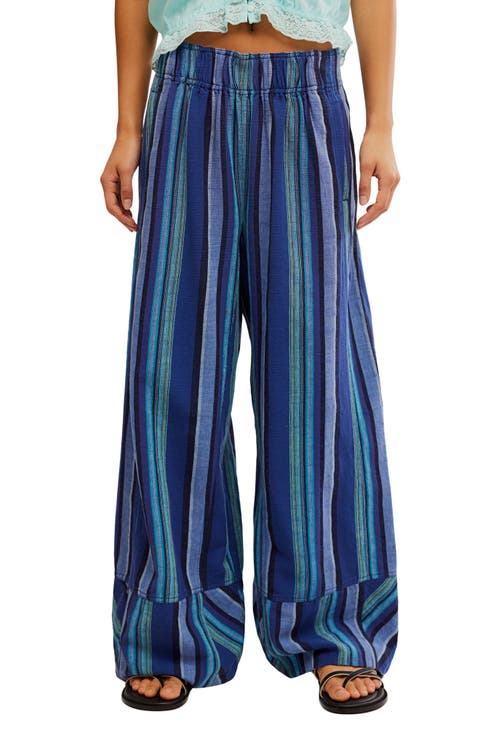 Days End Stripe Wide Leg Linen Pants