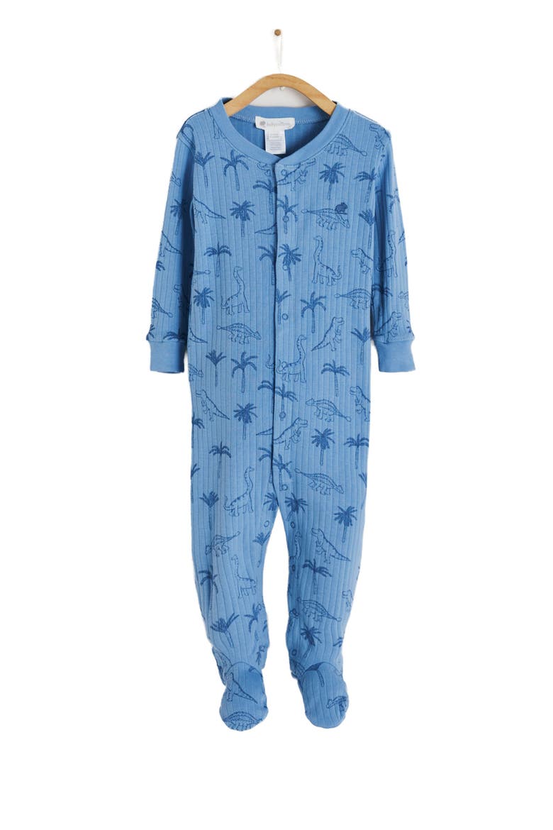 Premium Cotton Roar Snug Fit Footie Pajama for Infant, Main, color, Blue