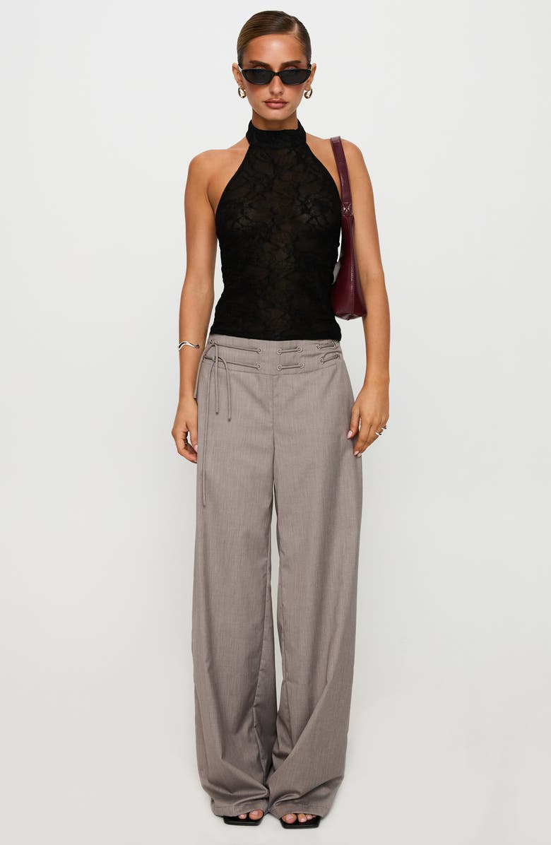 Princess Polly Hotter Than Fire Lace Halter Top, Alternate, color, 