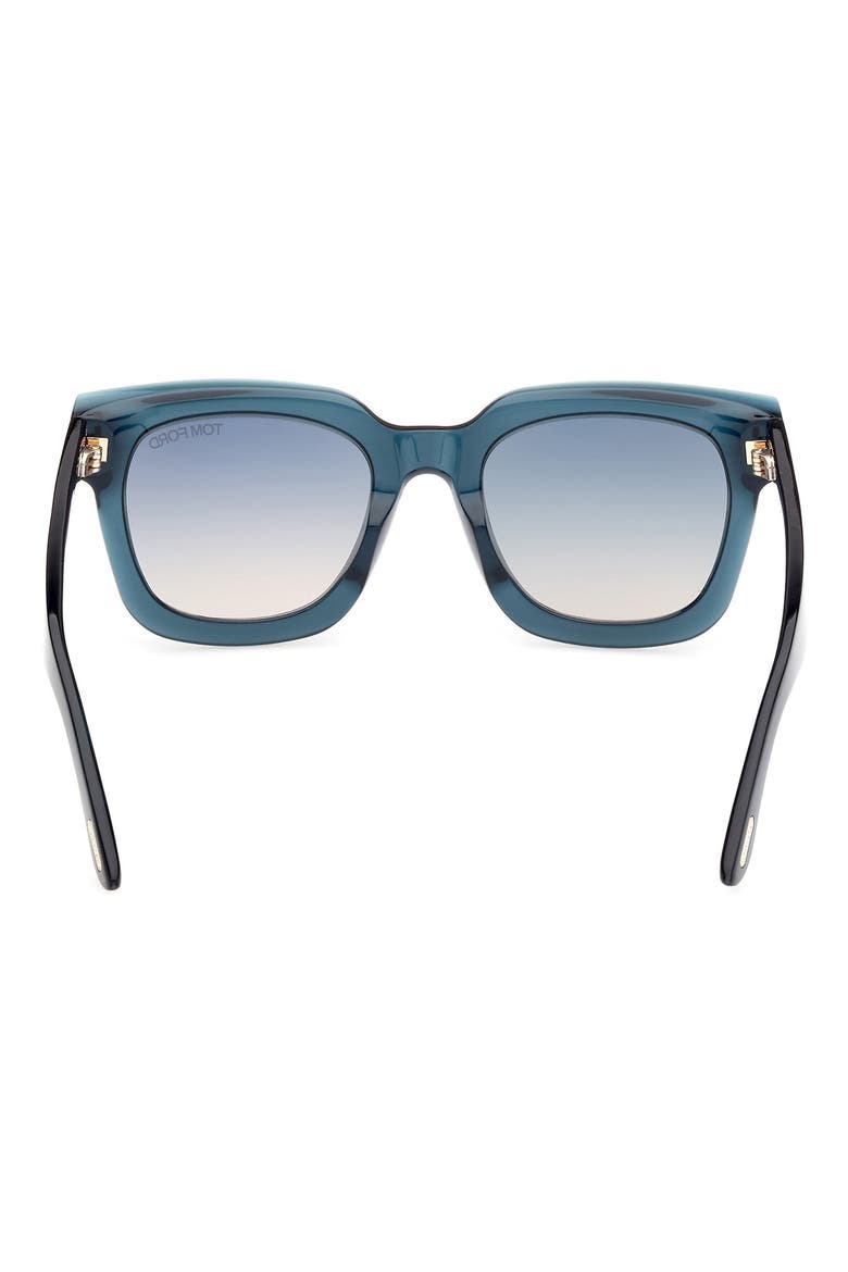 52mm Gradient Square Sunglasses, Alternate, color, BLUE/ OTHER / GRADIENT GREEN