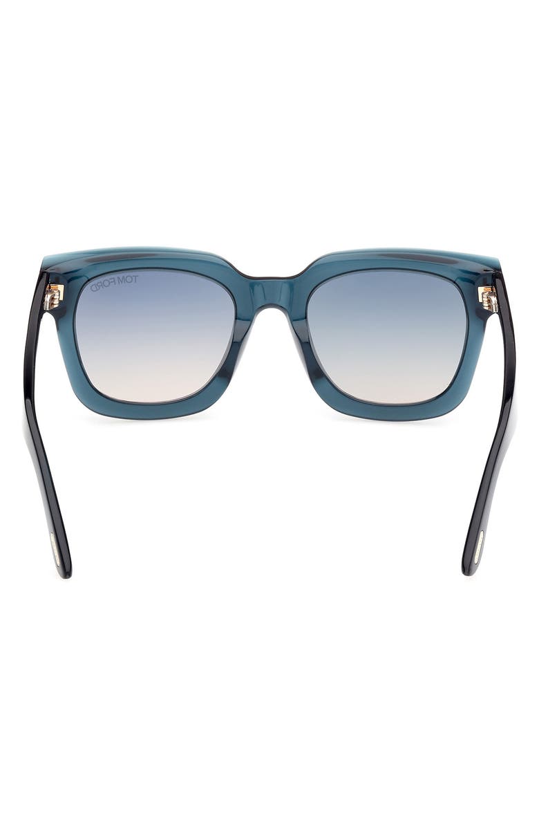 TOM FORD 52mm Gradient Square Sunglasses, Alternate, color, Blue/ Other / Gradient Green