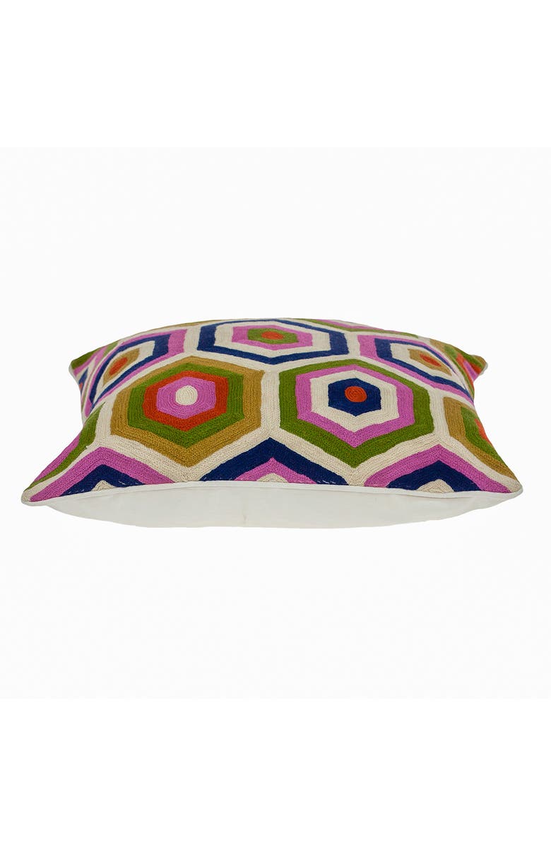 PARKLAND COLLECTION Acia Mulit-color Hexagon Accent Pillow, Alternate, color, Multicolored