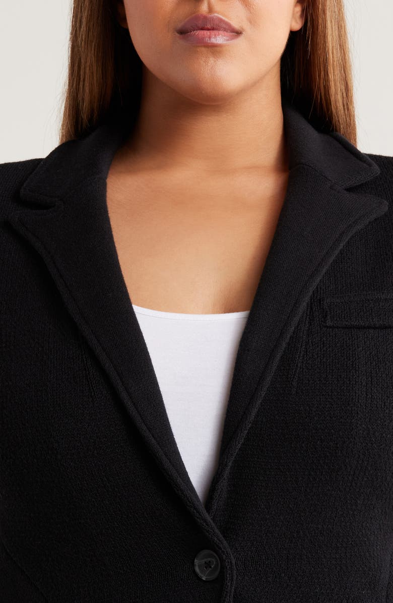 NIC+ZOE Contour Knit Blazer, Alternate, color, Black Onyx