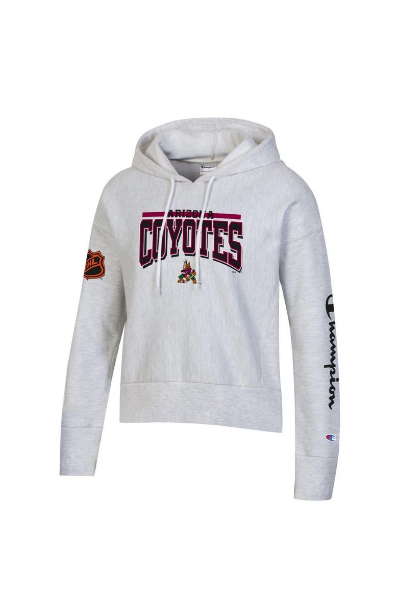 Champion Women's Champion Heathered Gray Arizona Coyotes Reverse Weave Pullover Hoodie, Alternate, color, Heather Gray