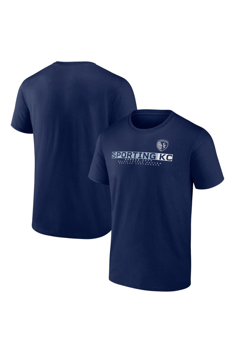 Men's Fanatics Branded Navy Sporting Kansas City Fundamentals T-Shirt, Main, color, Navy