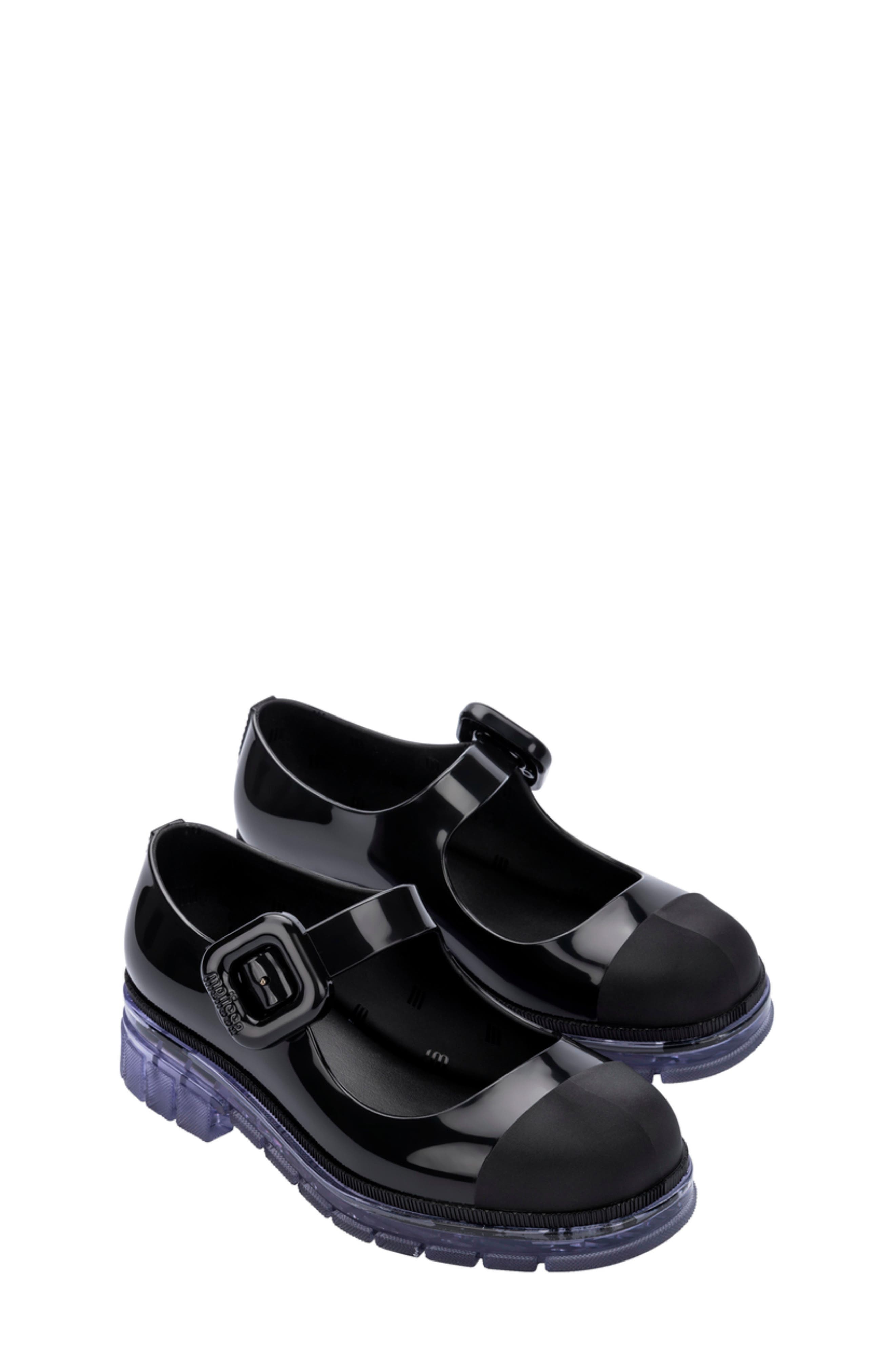 Mini Melissa Kids
 June Mary Jane Flat, Main, color, Black/ Clear