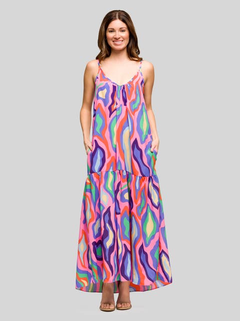 V-Neck Ruffle Sleeve Knee Length Dress