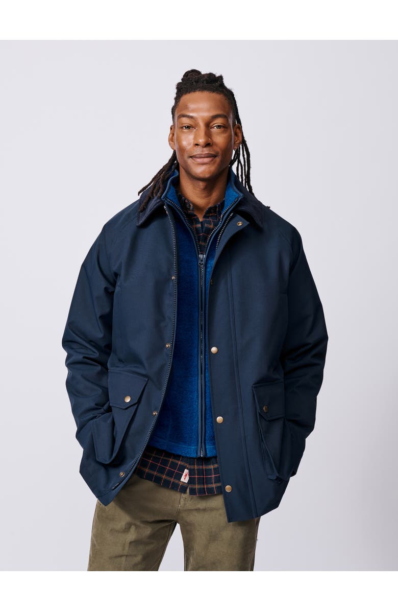 Aubin Derwent Long Sleeve Collared Barn Jacket, Main, color, Navy