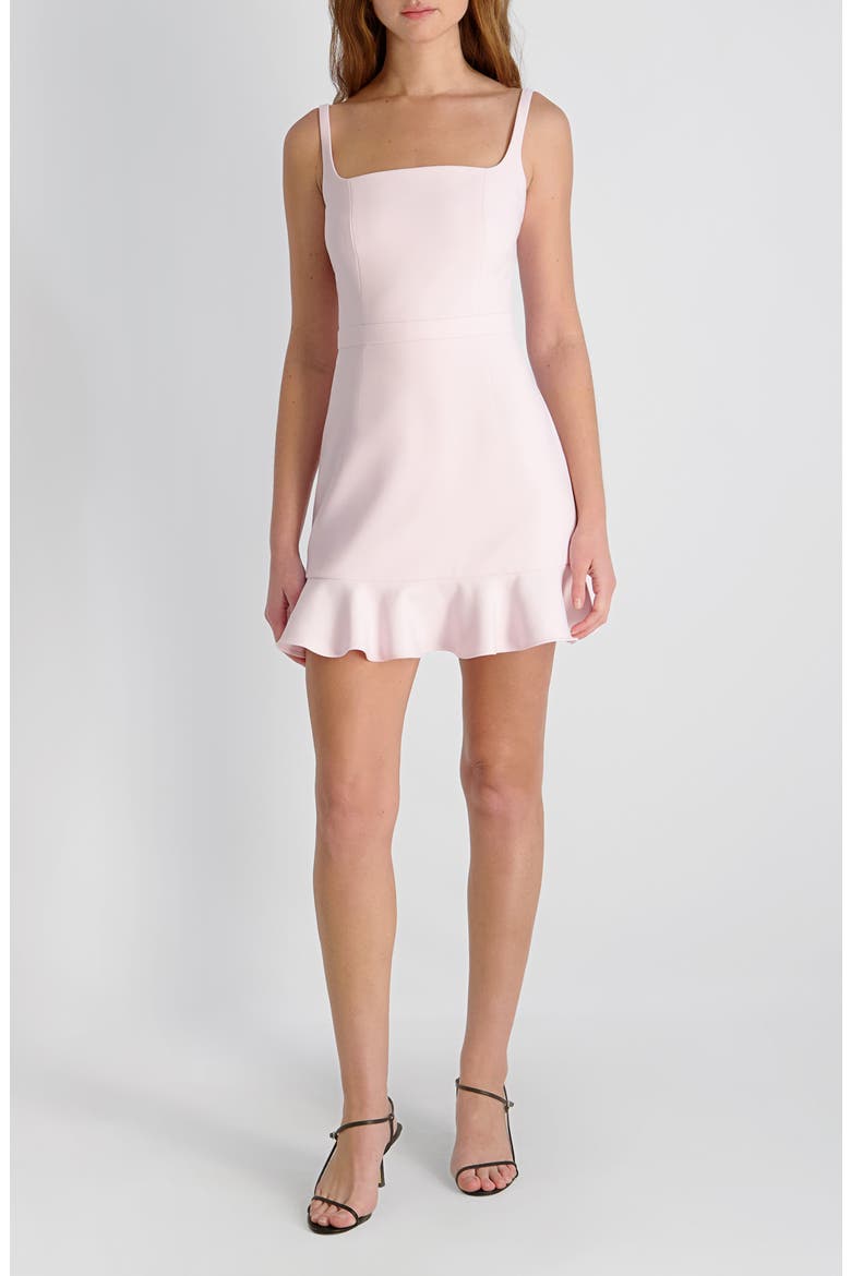 Whisper Square Neck Minidress, Main, color, 49-PINK ICING