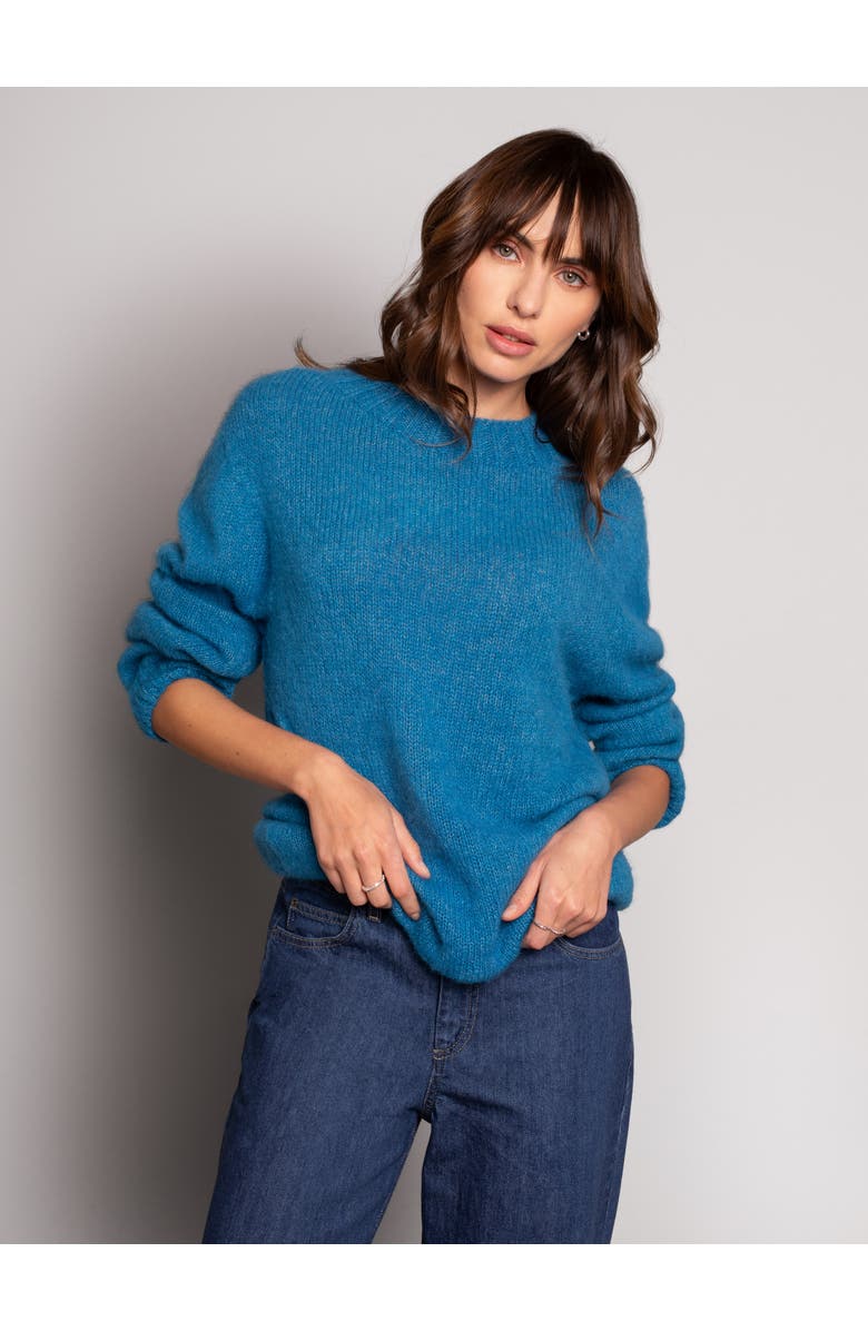 Celtic & Co. Alpaca Cotton Slouch Sweater, Alternate, color, Sky Blue