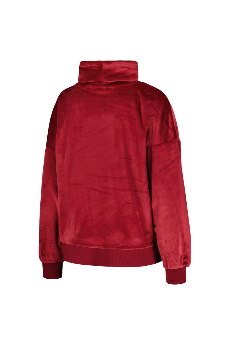 Women's DKNY Sport  Cardinal Arizona Cardinals Deliliah Rhinestone Funnel Neck Pullover Sweatshirt, Alternate, color, Cardinal