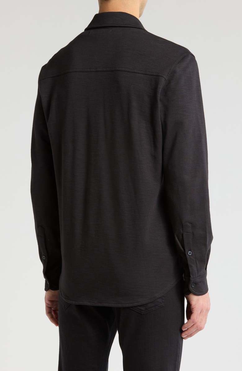 Joe's Knit Stretch Cotton Work Shirt, Alternate, color, Black