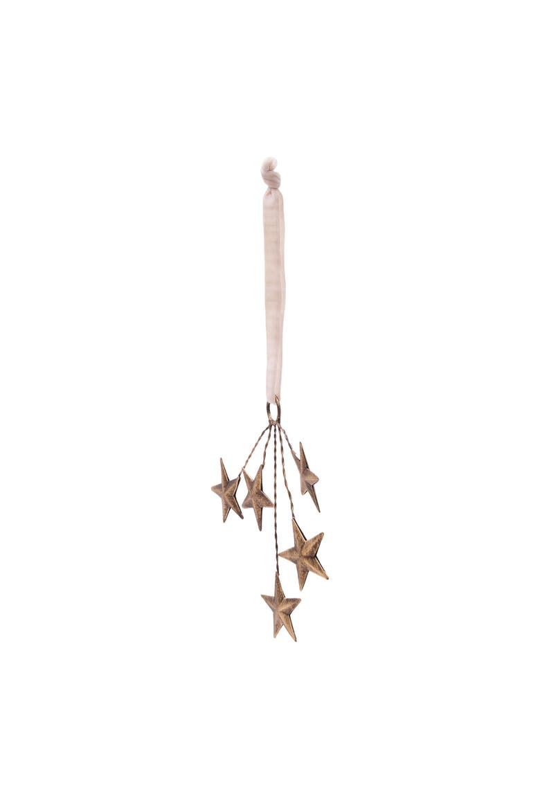 Star Cluster Brass Christmas Tree Ornament, Alternate, color, Gold