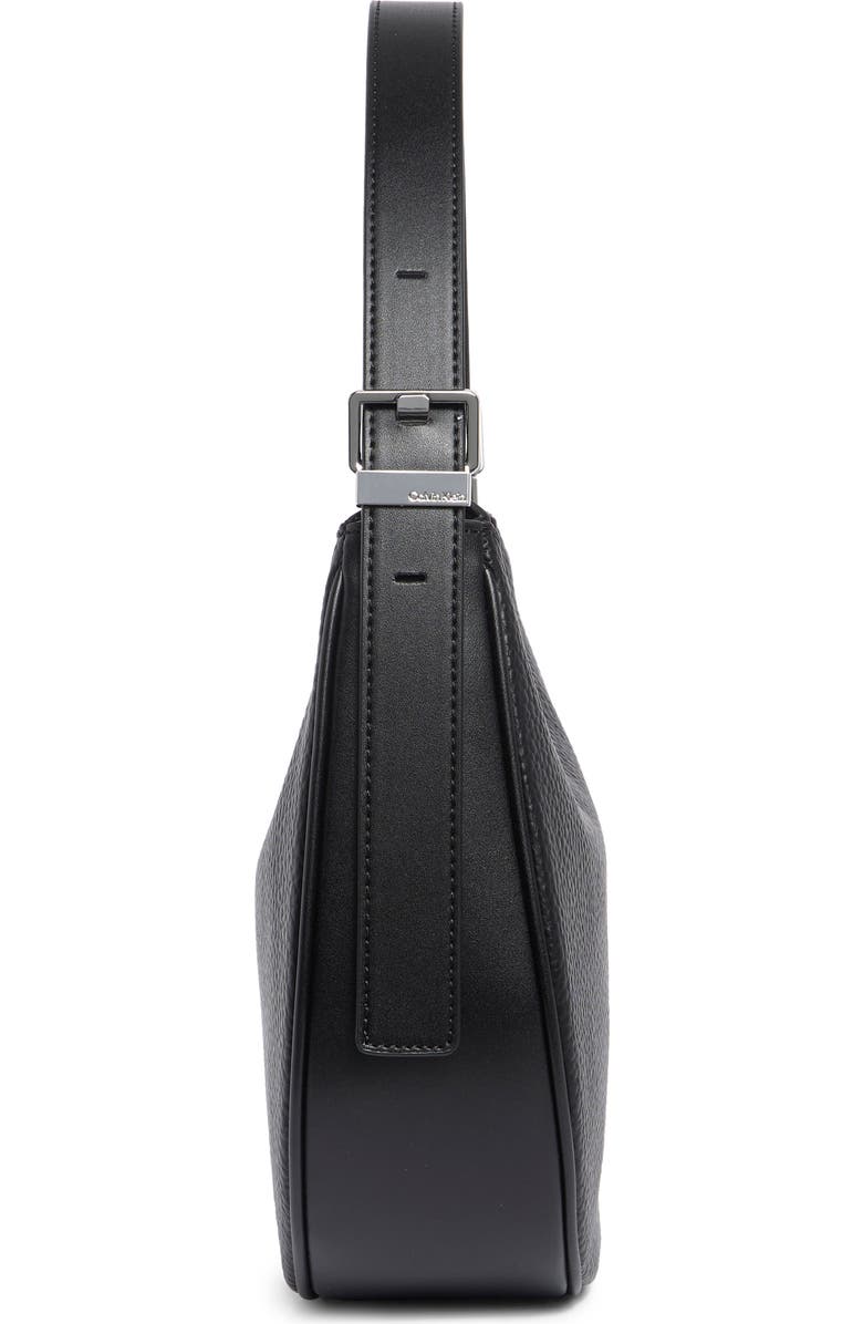 Calvin Klein Liliana Faux Leather Hobo, Alternate, color, Black/ Silver