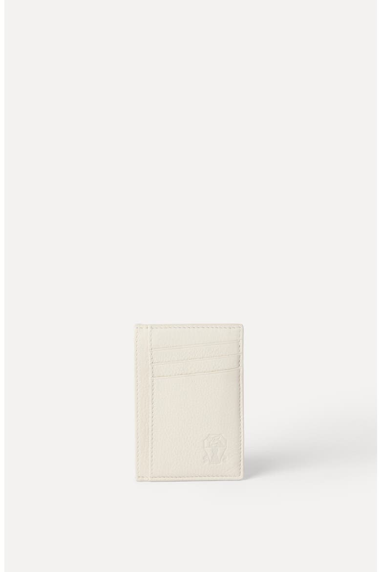 Calfskin card case, Alternate, color, Chalk