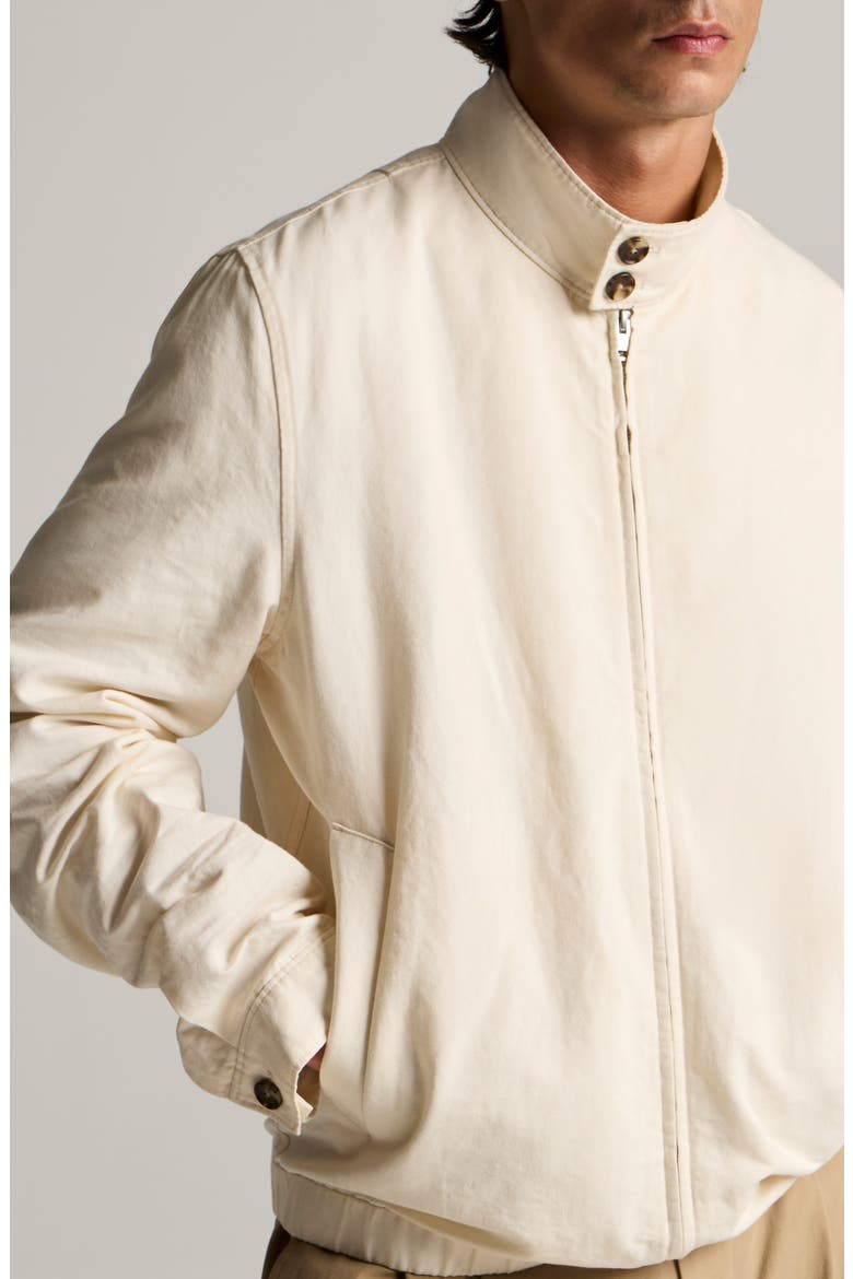 Cotton & Linen Bomber Jacket, Alternate, color, BLANCO