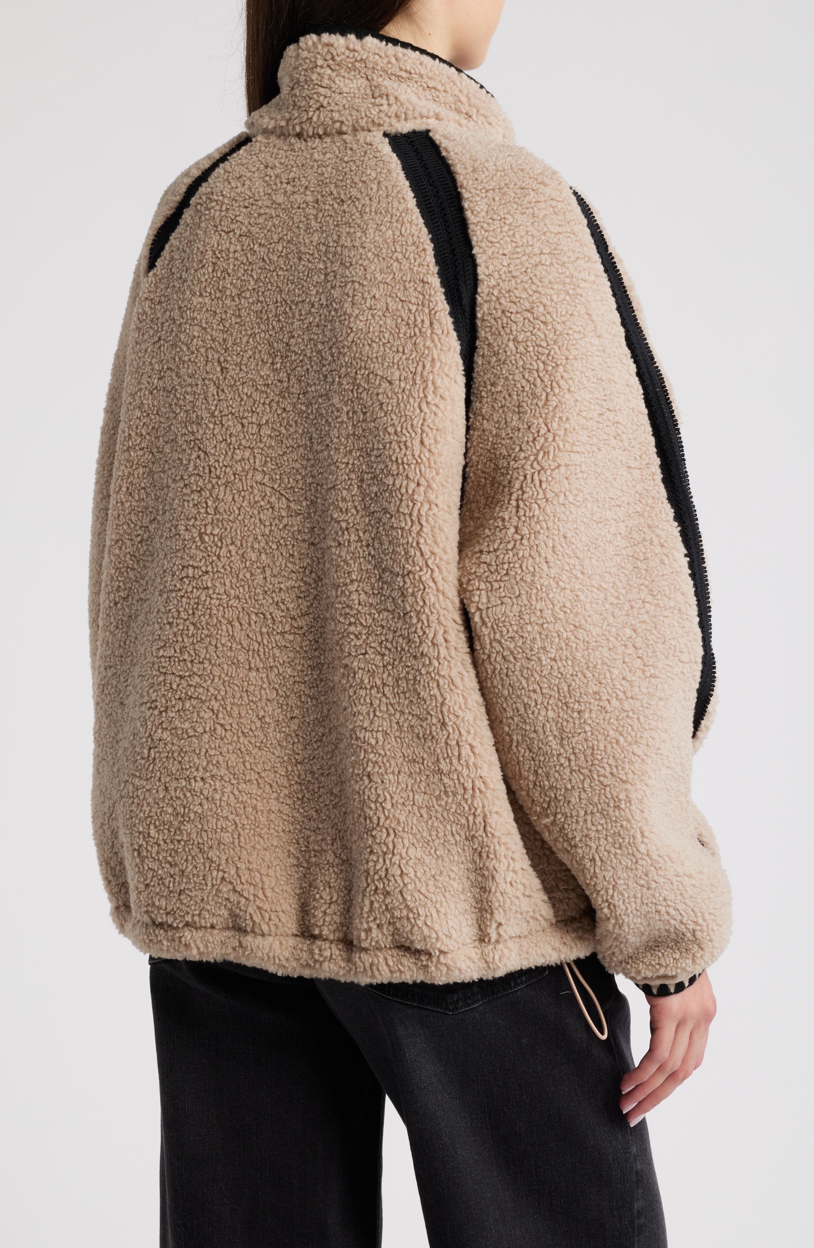 Nikia Open Stitch Detail Uggfluff Fleece Jacket - image 2