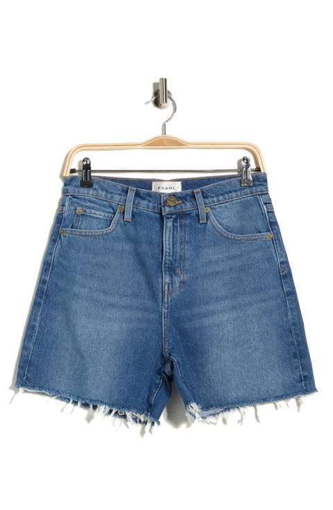 The Easy Fray Hem Denim Shorts
