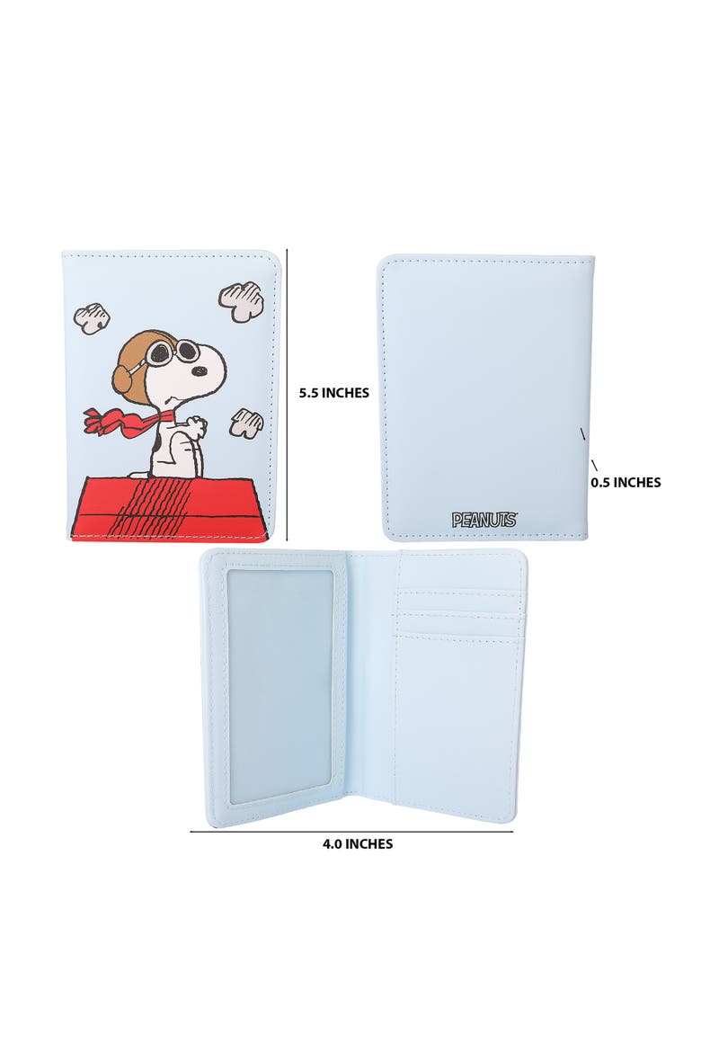 PEANUTS Flying Ace Snoopy Passport Cover (light Blue) (Women) | Nordstrom