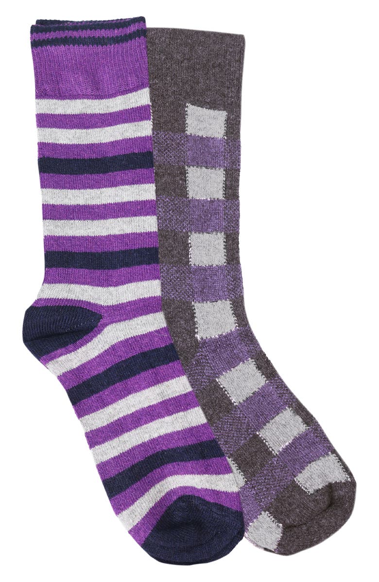 Lorenzo Uomo 2-Pack Cashmere Blend Crew Socks, Main, color,