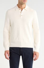 Vince Heirloom Shaker Long Sleeve Polo Sweater