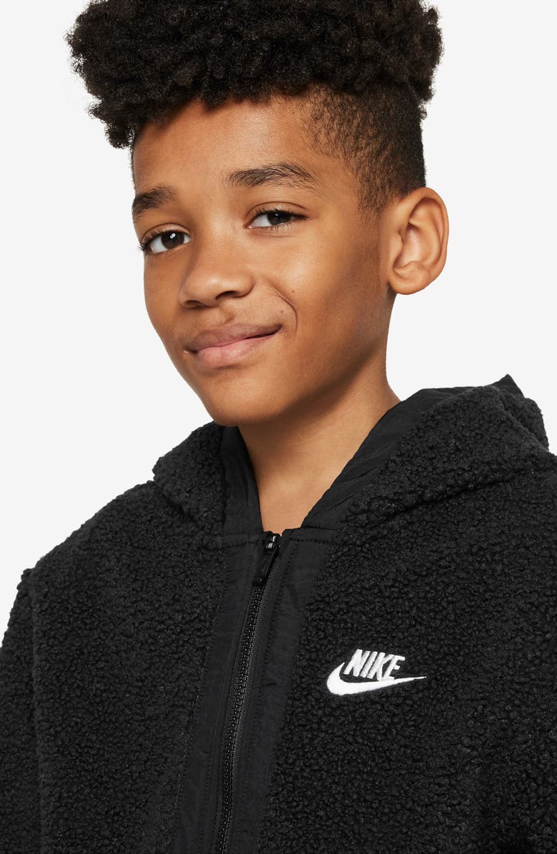 Nike Kids' Sportswear Club Texured Fleece Zip-Up Hoodie, Alternate, color, 