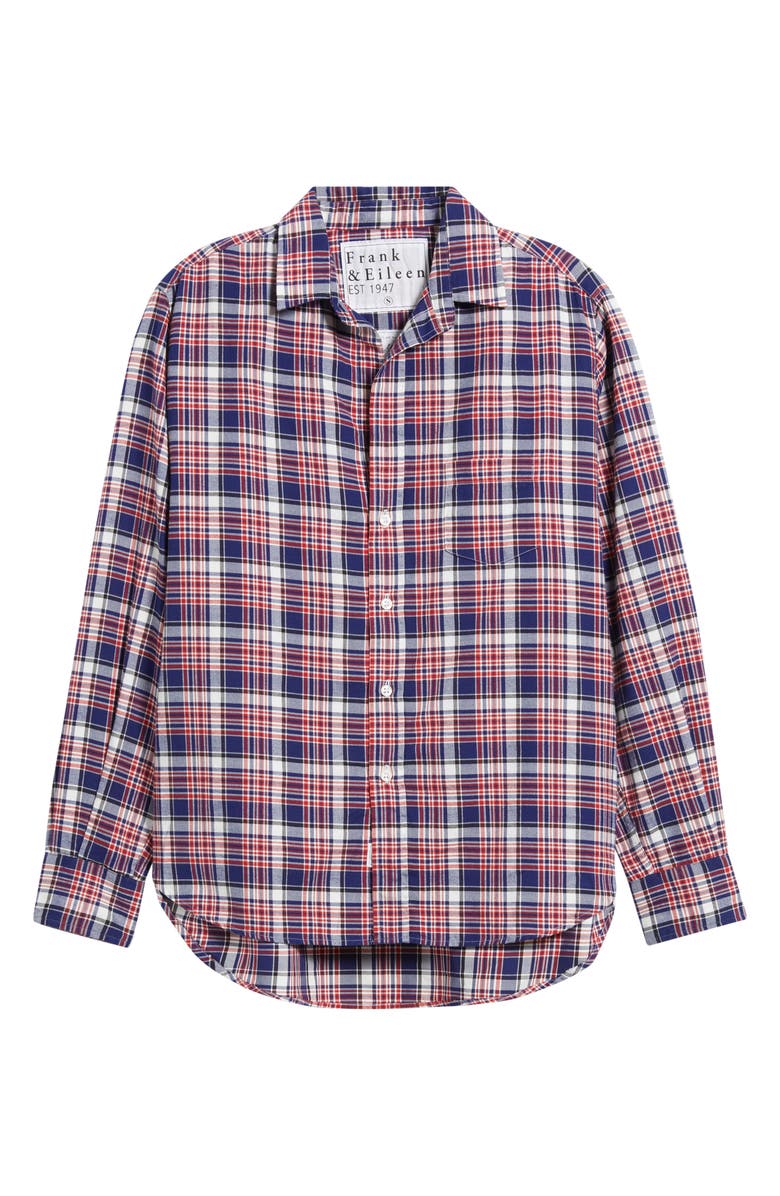 Frank & Eileen Eileen Relaxed Button-Up Shirt, Alternate, color, White Black Red Plaid