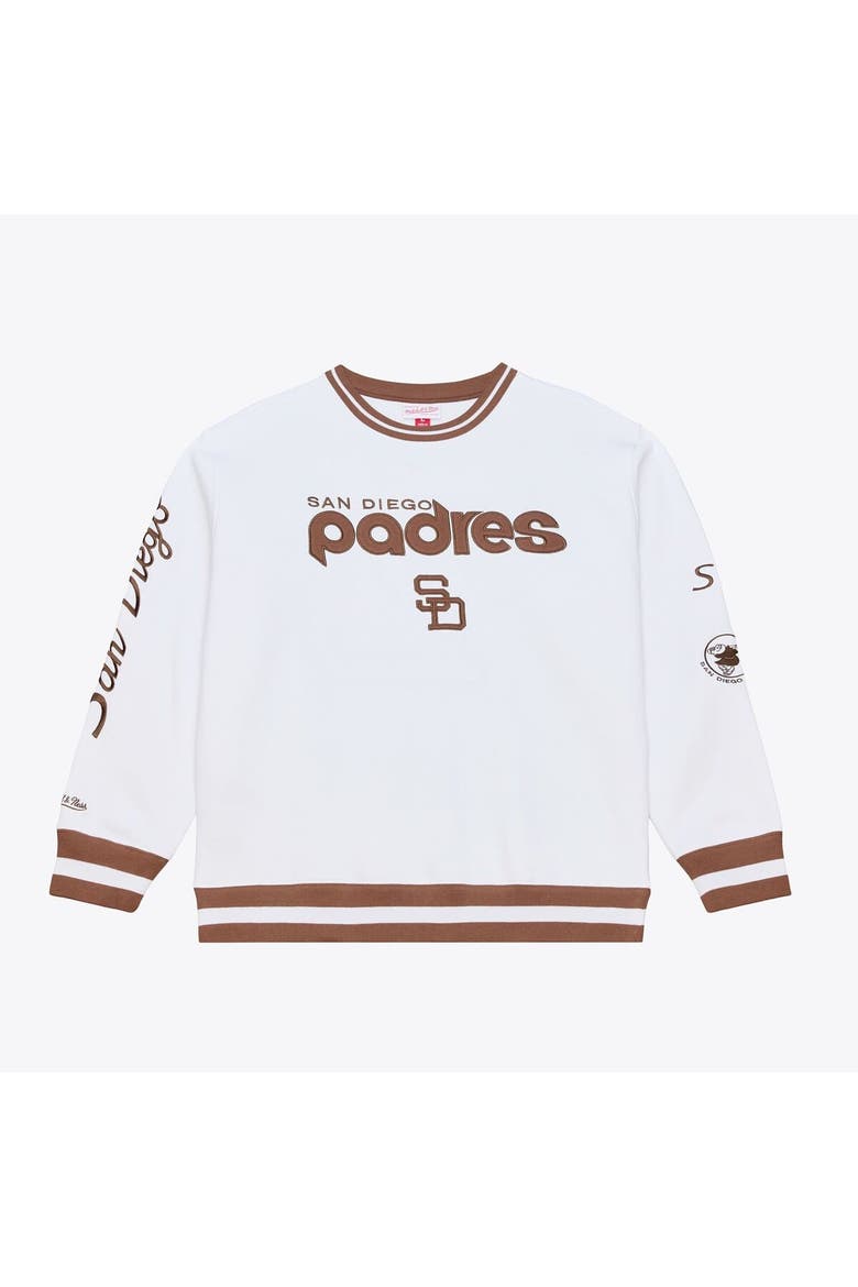 Men's Mitchell & Ness  White San Diego Padres Arctic Fleece Sweatshirt, Main, color, White