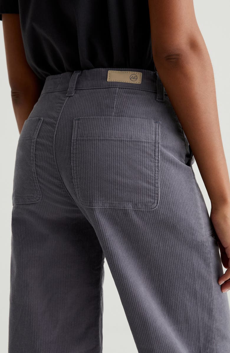 AG Saige Mid Rise Wide Leg Corduroy Pants, Alternate, color, 