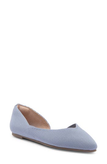 Shop Me Too Aria Half D'orsay Flat In Blue
