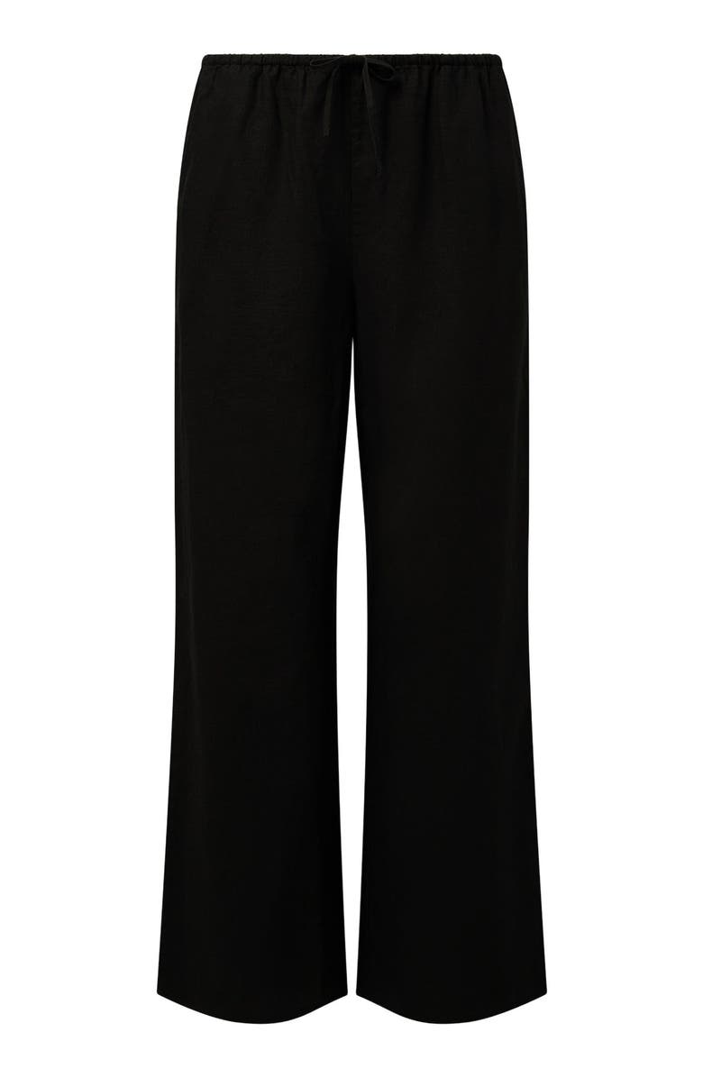 Onia Air Linen Drawstring Pant, Main, color, Black