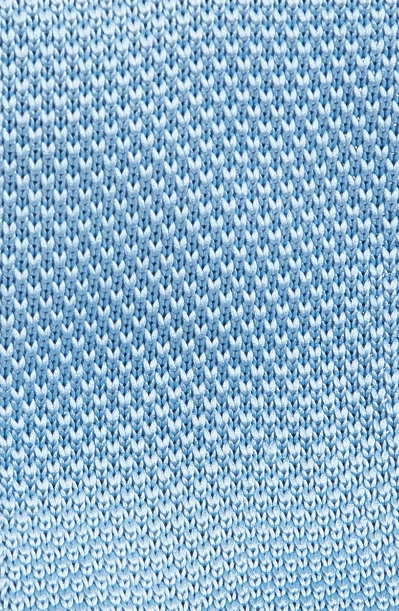 CLIFTON WILSON Light Blue Knit Silk Tie, Alternate, color, Light Blue