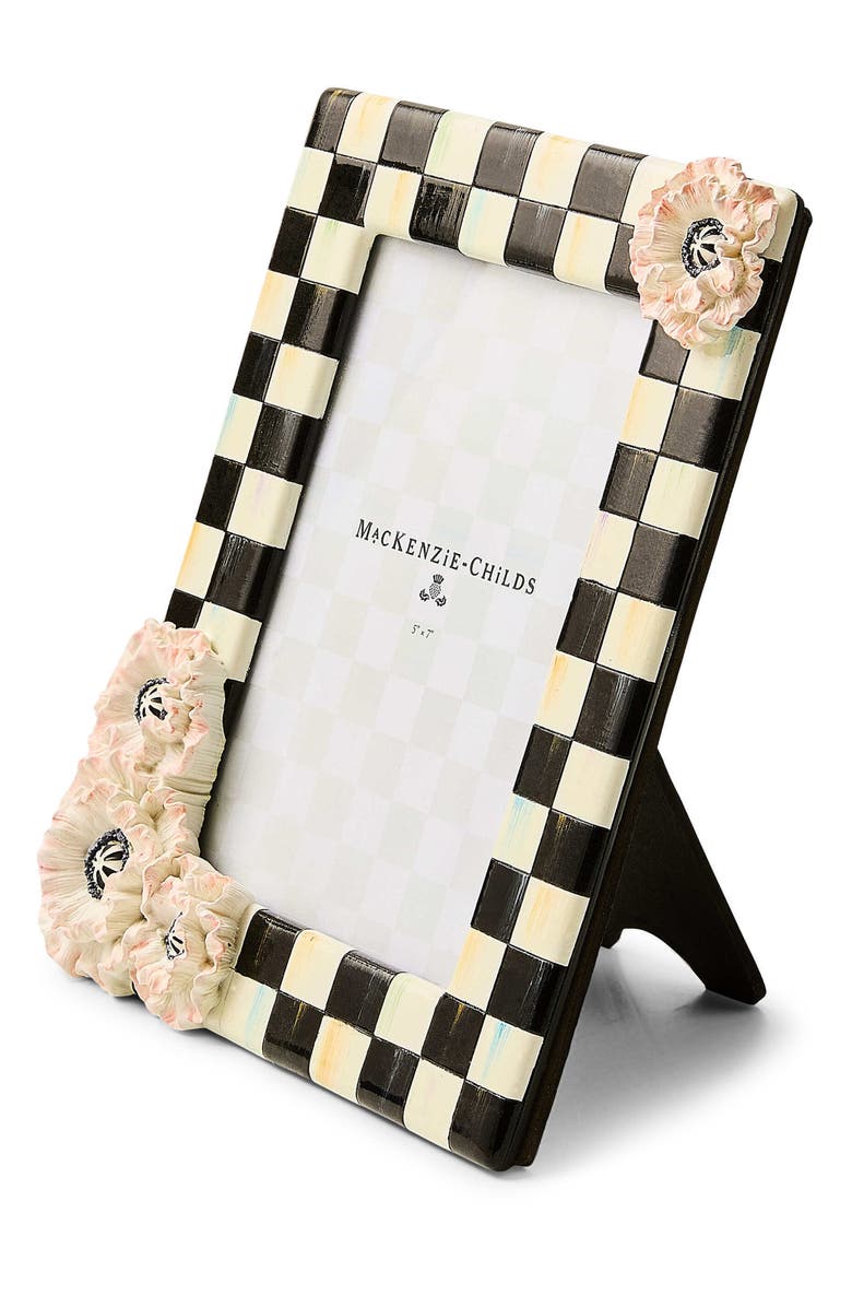 MACKENZIE CHILDS Blush Poppy 5 x 7-Inch Frame, Alternate, color, Black