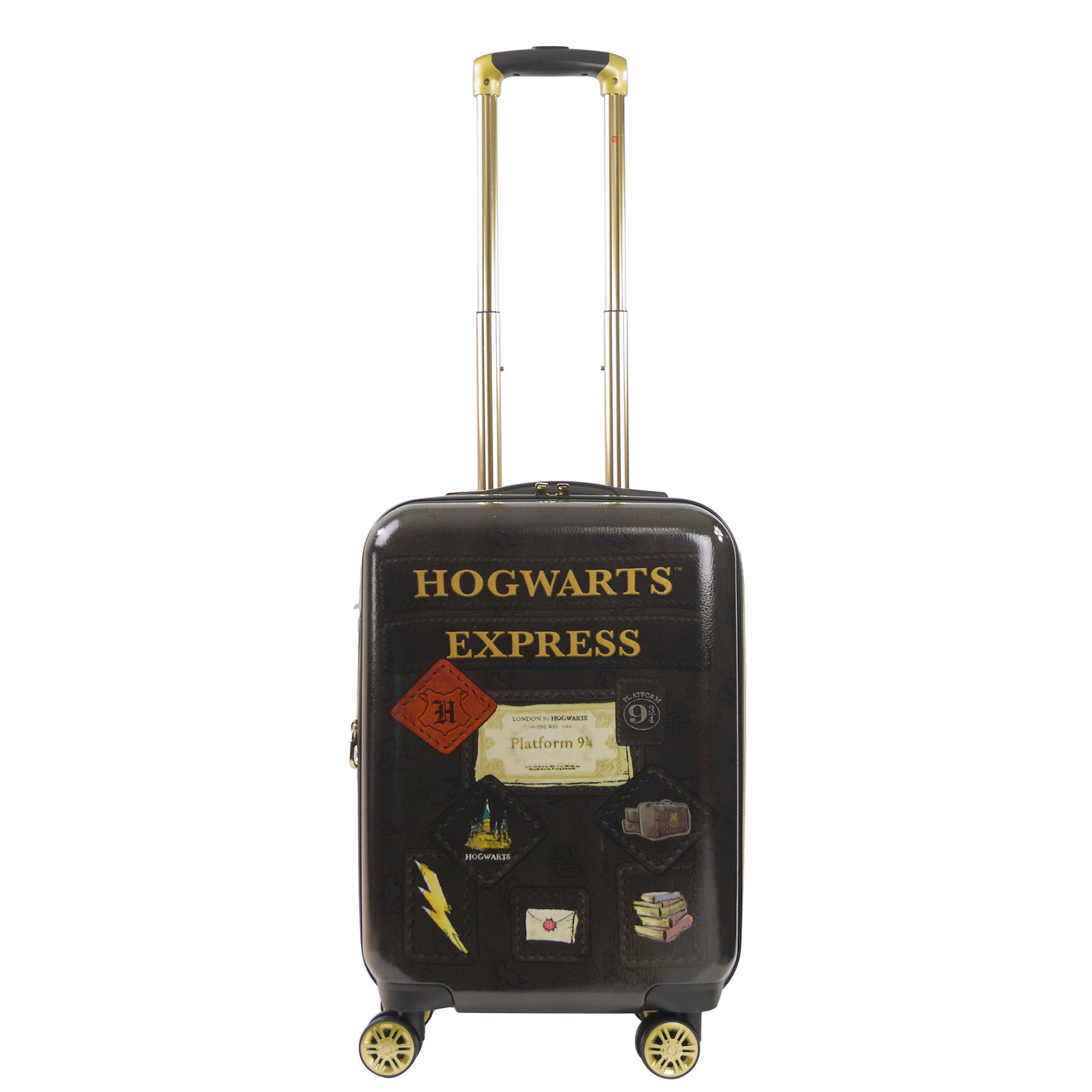 Ful WB Harry Potter Hogwart Express Hardside Printed Abs 21 Inch Luggage, Alternate, color, Black