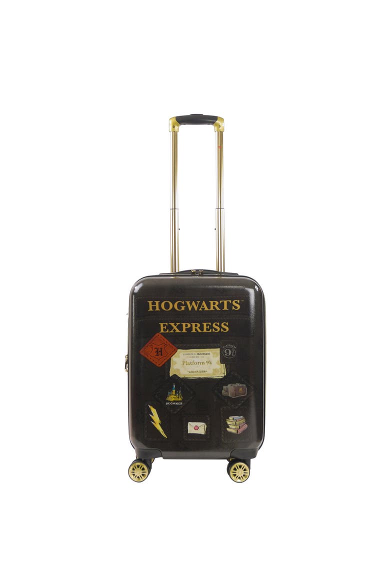 WB Harry Potter Hogwart Express Hardside Printed Abs 21 Inch Luggage, Alternate, color, Black