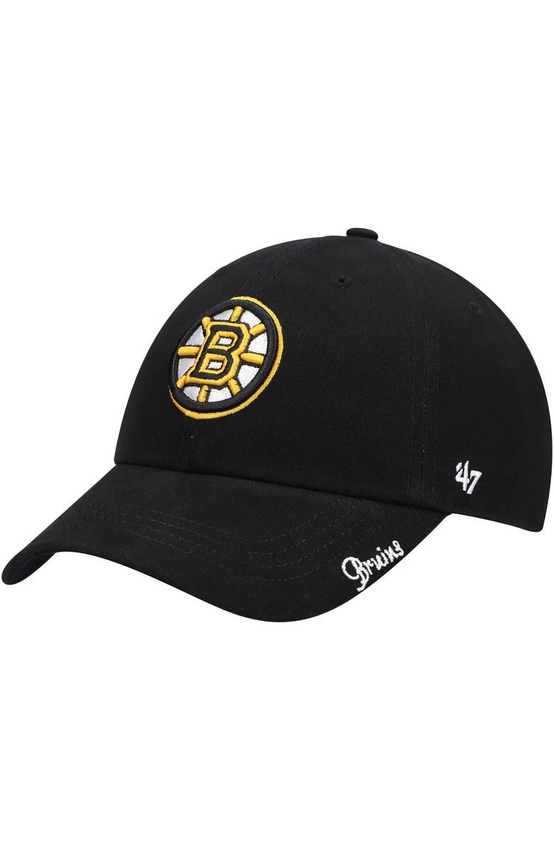 '47 Women's '47 Black Boston Bruins Team Miata Clean Up Adjustable Hat, Main, color, Black