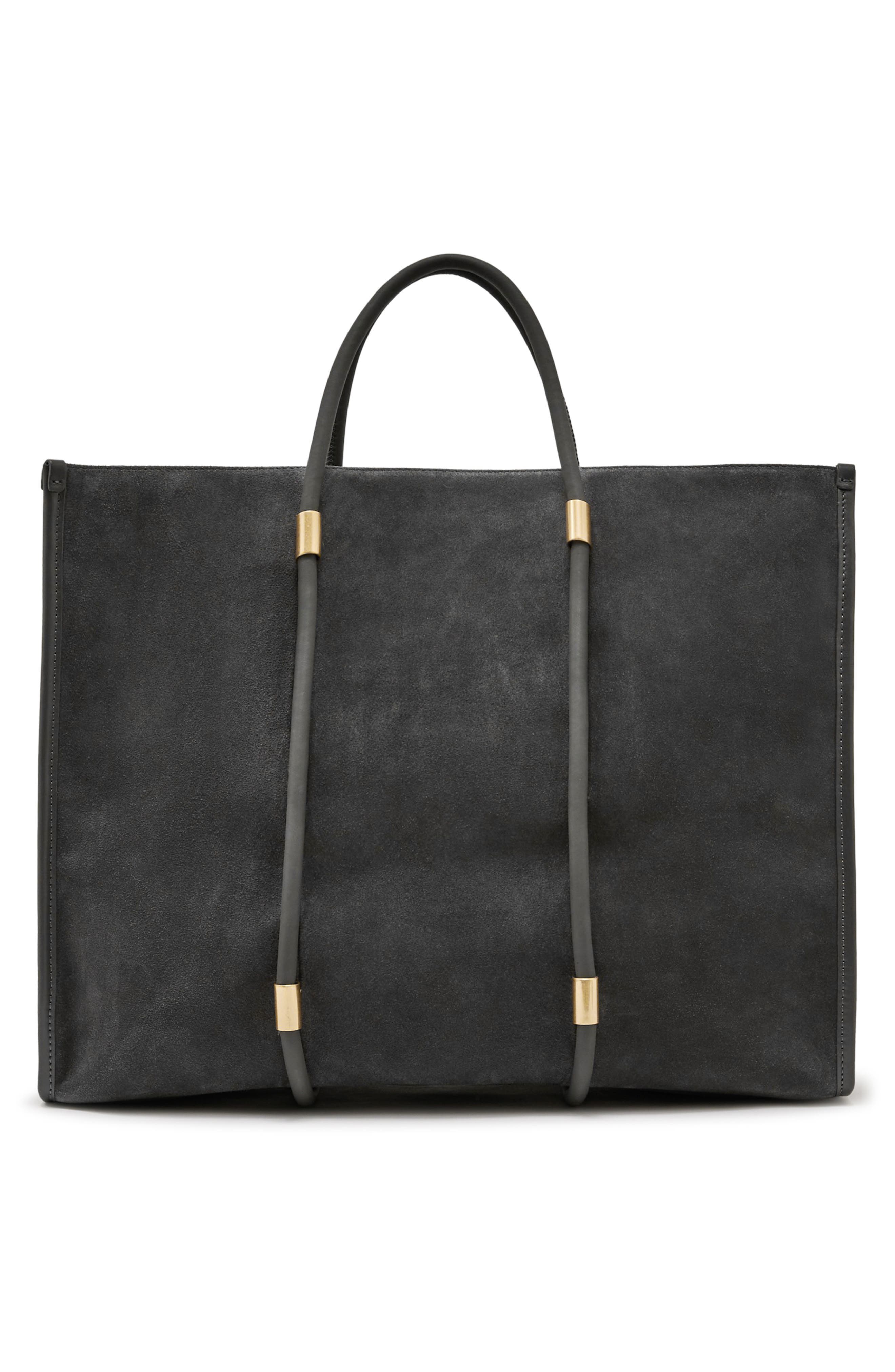 Ramona Leather Tote, Alternate, color, GREY