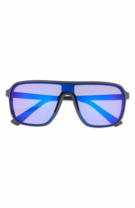 Hurley 133mm Oversize Polarized Shield Sunglasses