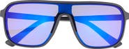 Hurley 133mm Oversize Polarized Shield Sunglasses