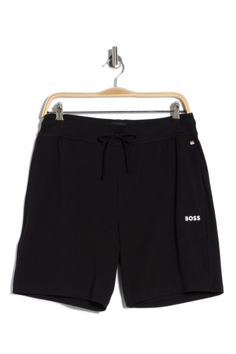 Stretch Cotton Lounge Shorts, Alternate, color, BLACK
