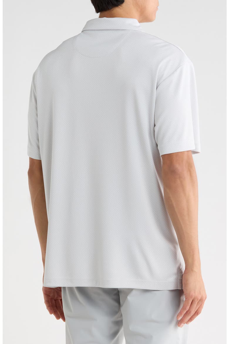 Geometric Jacquard Short Sleeve Polo, Alternate, color, BRIGHT WHITE